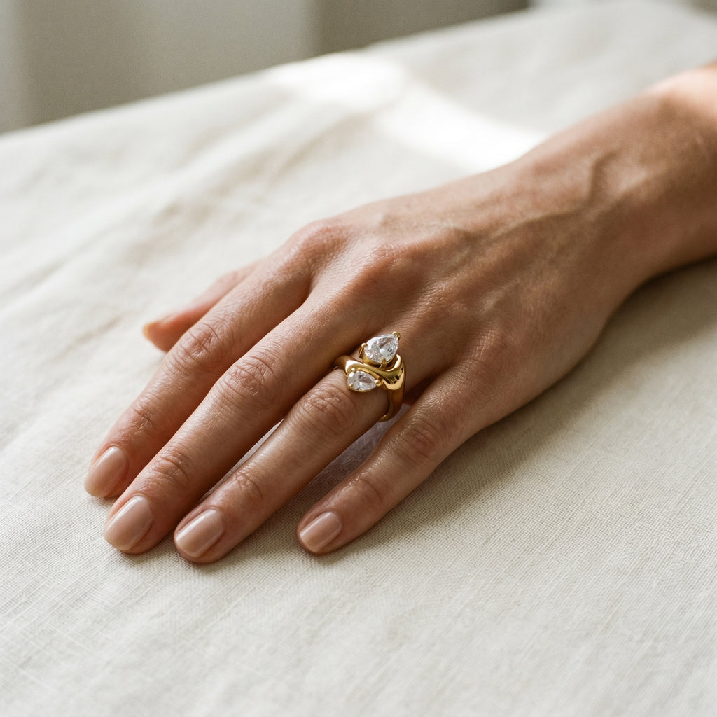 Vireya Pear-Cut Stone Ring — VELOU Amsterdam