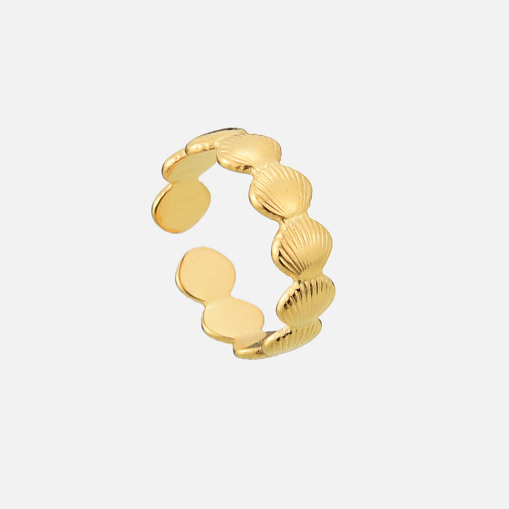 Aurora Scalloped Adjustable Ring