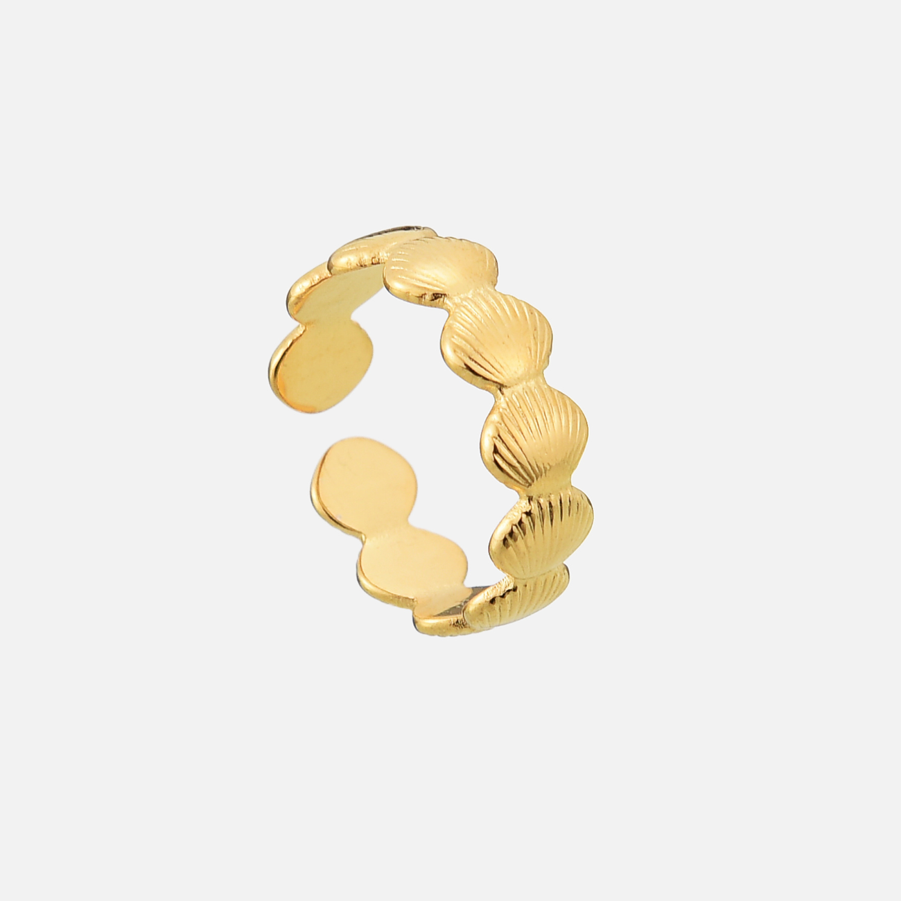 Aurora Scalloped Adjustable Ring
