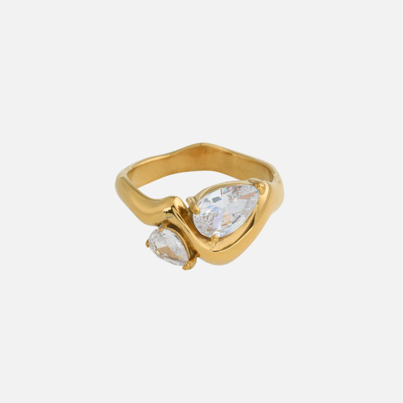 Vireya Pear-Cut Stone Ring