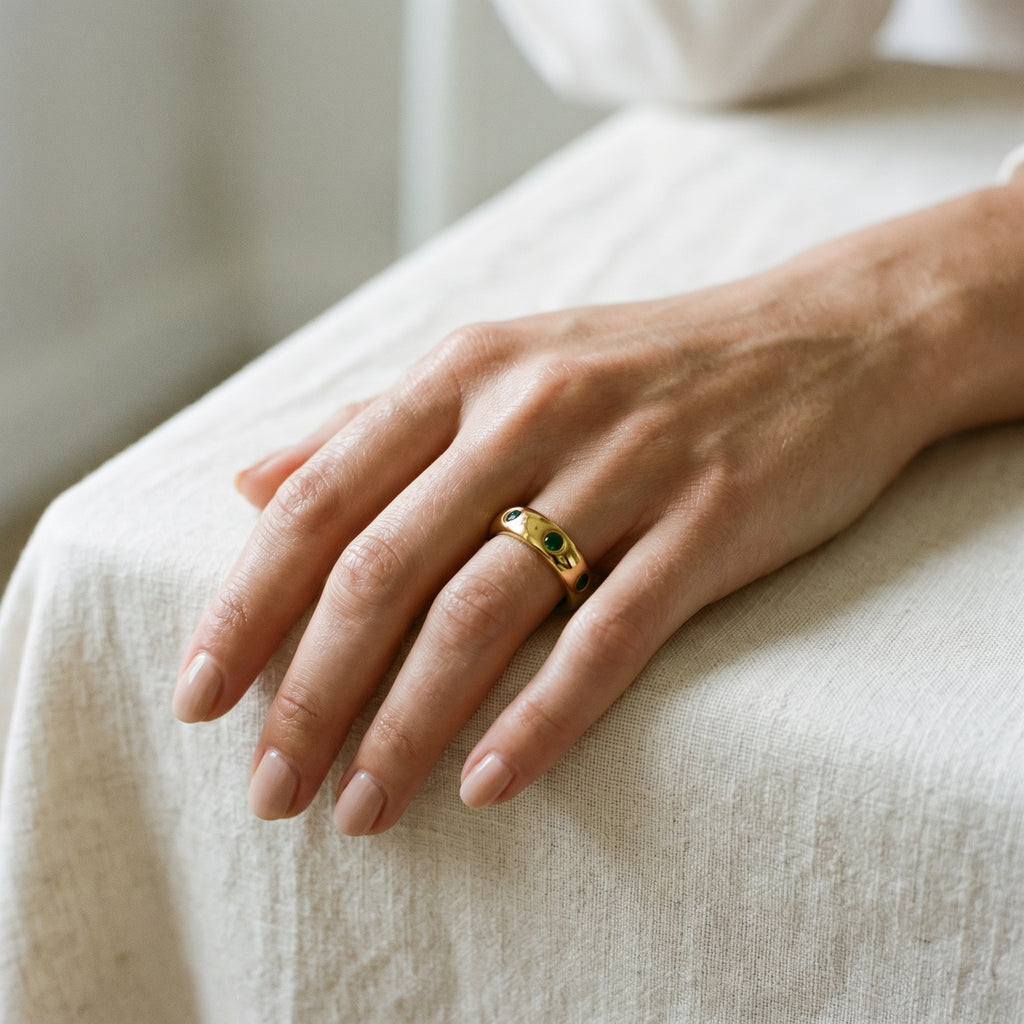 Leila Triple-Plate Stack Ring — VELOU Amsterdam