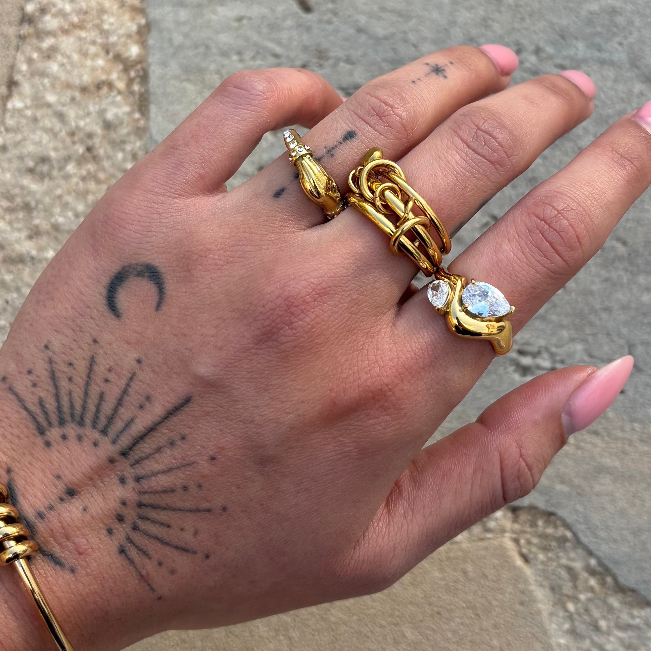 Vireya Pear-Cut Stone Ring
