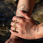 Aurora Scalloped Adjustable Ring