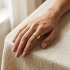 Tessa Triple Pavé Statement Ring — VELOU Amsterdam