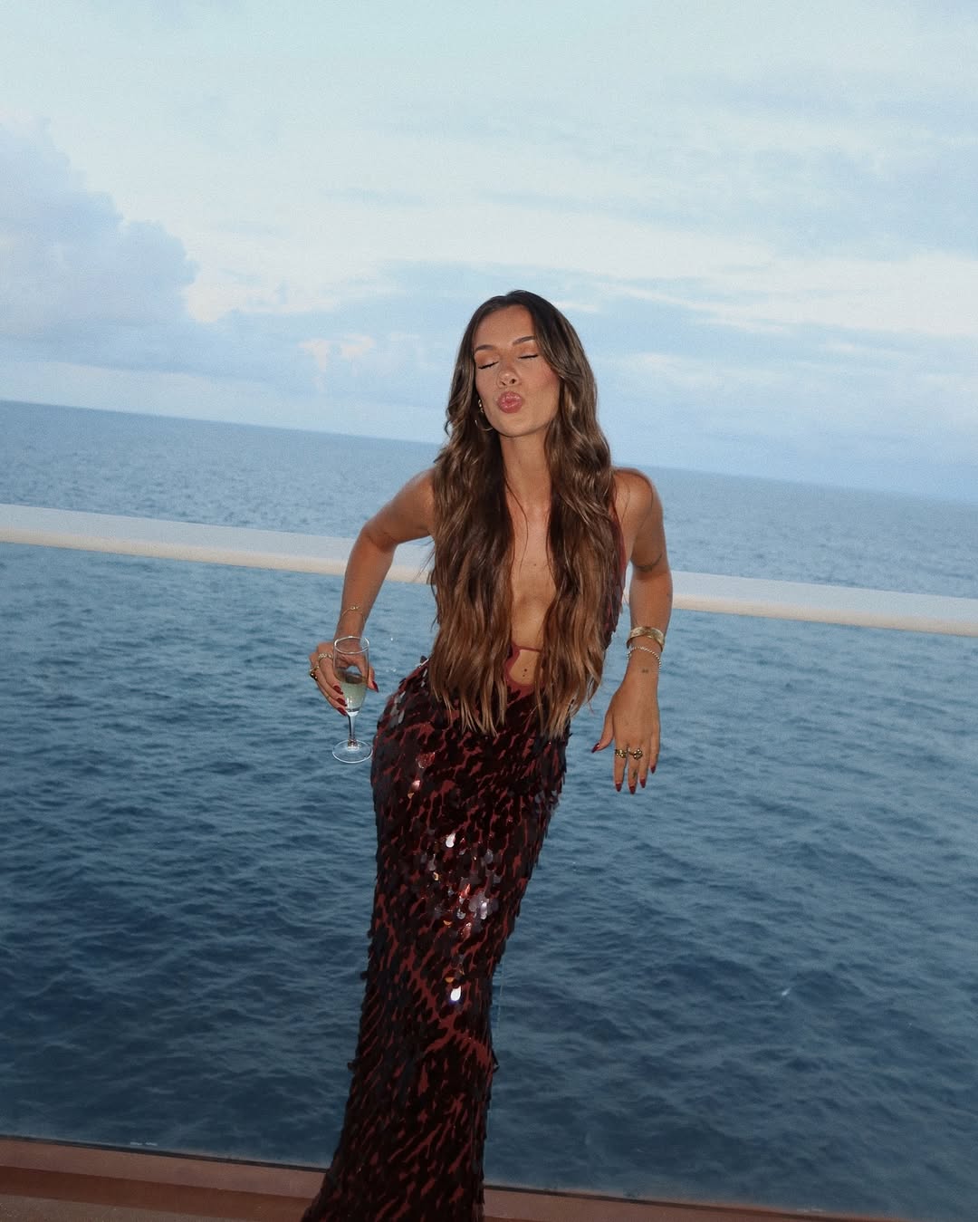 Veronica | Women's Sleeveless Sequin Maxi Prom Dress — VELOU