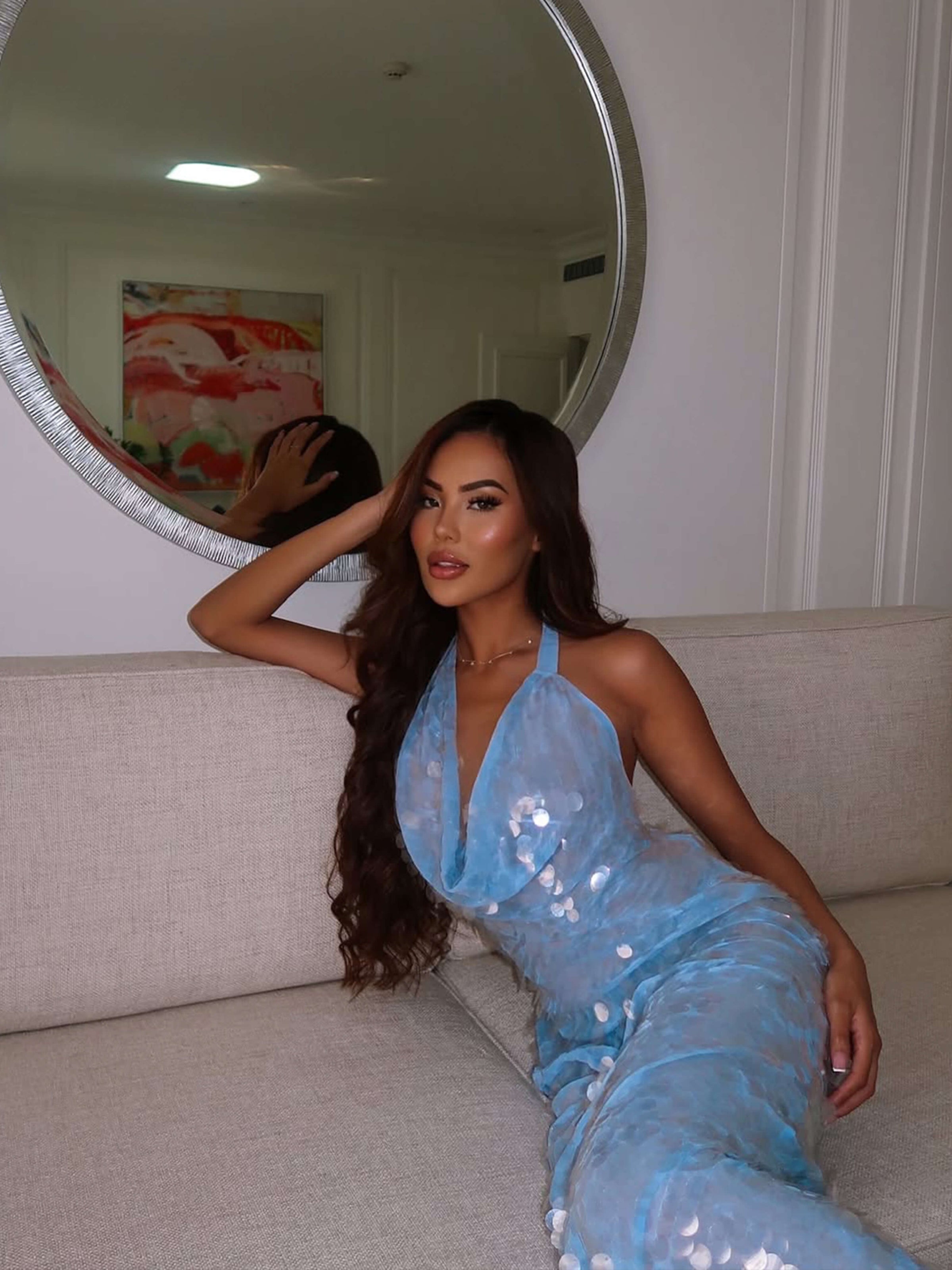 Suzy | Women's Sleeveless Sequin Maxi Summer Dress — VELOU