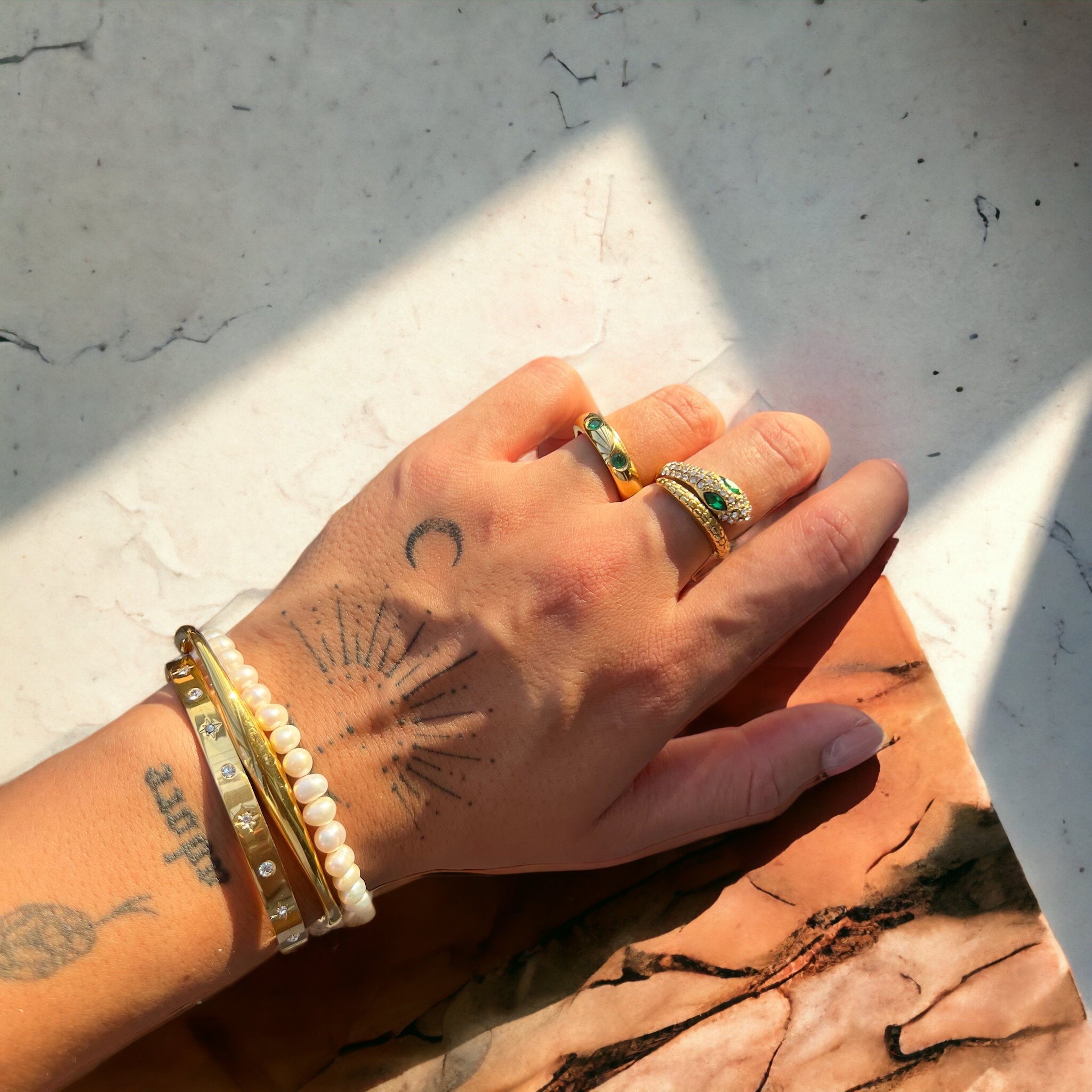 Leila Triple-Plate Stack Ring
