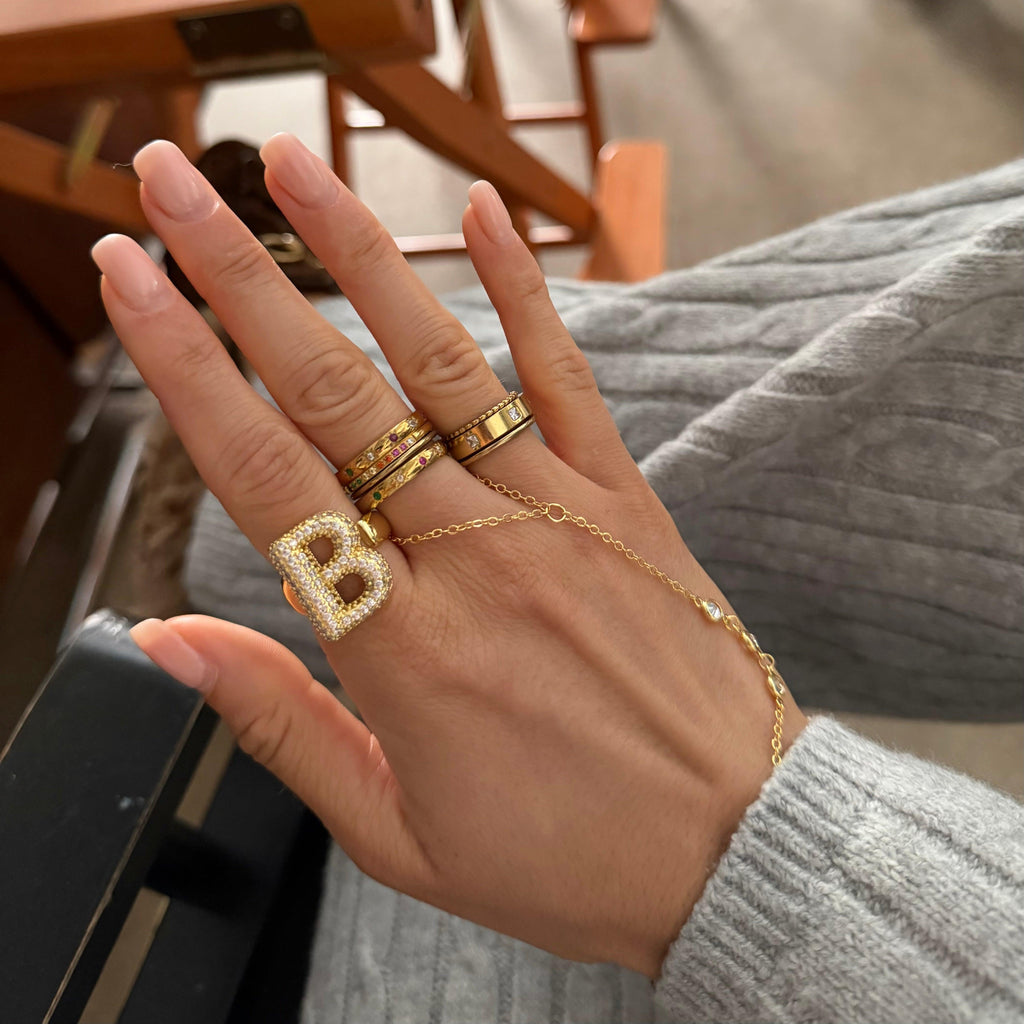 Romy Rainbow Pavé Ring Set