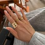 Romy Rainbow Pavé Ring Set