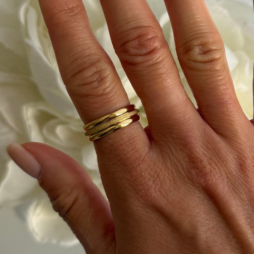 Sienna Shimmer Three-Ring Set