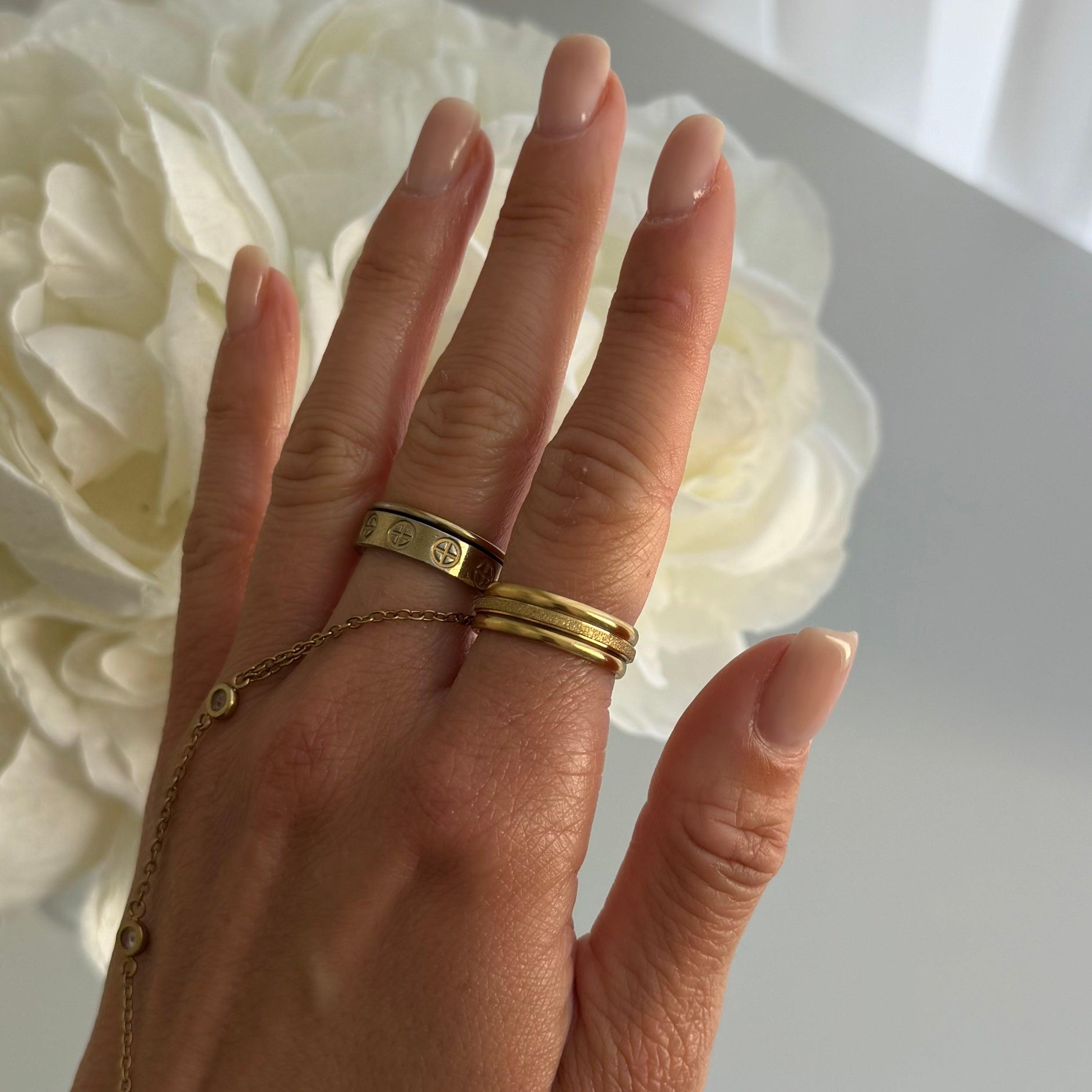 Sienna Shimmer Three-Ring Set