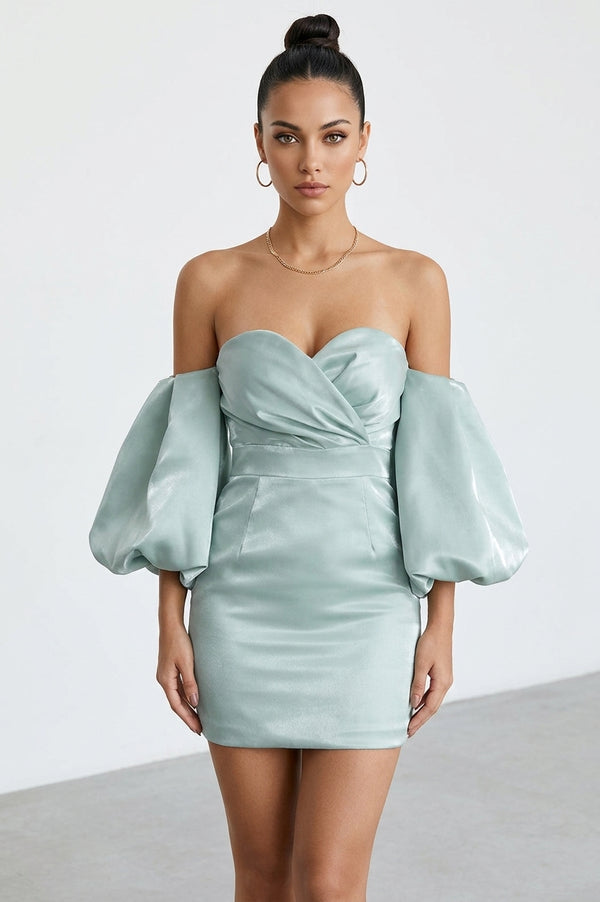 Alexandrine Puff Sleeve Mini Dress