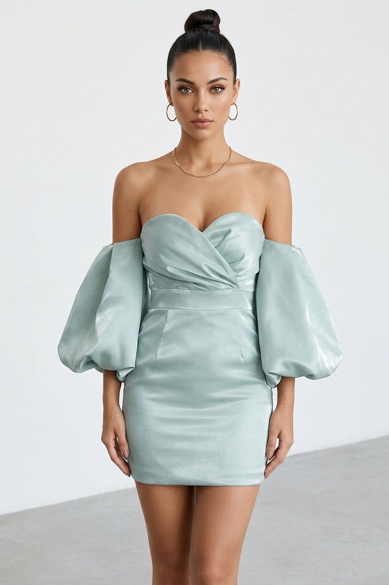 Alexandrine Puff Sleeve Mini Dress