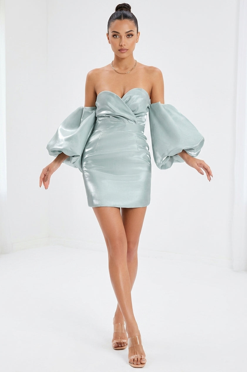 Alexandrine Puff Sleeve Mini Dress