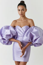 Alexandrine Puff Sleeve Mini Dress