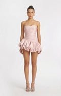 Alia | Women's Strapless Balloon Draped Mini Cocktail Dress