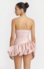 Alia Strapless Balloon Draped Mini Dress