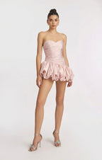 Alia Strapless Balloon Draped Mini Dress