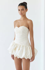 Alia Strapless Balloon Draped Mini Dress