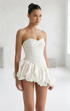 Alia Strapless Balloon Draped Mini Dress