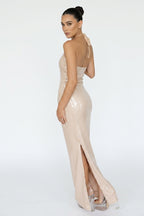 Awen Sequin Flower Maxi Dress