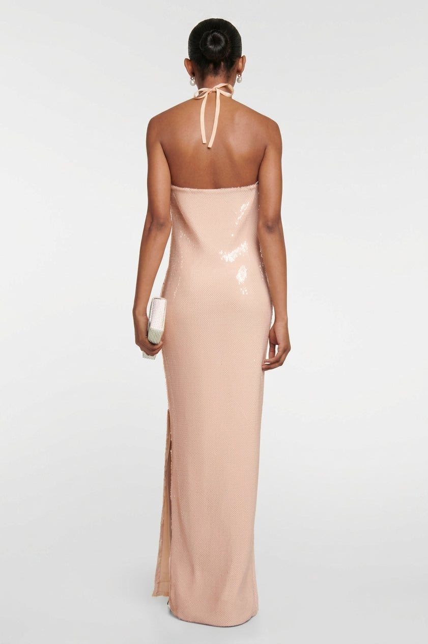 Awen Sequin Flower Maxi Dress