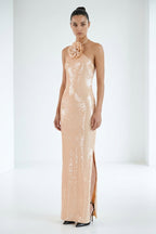 Awen Sequin Flower Maxi Dress