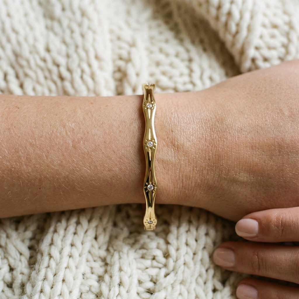 Milena Pavé Star-Scatter Bangle — VELOU Amsterdam