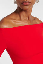 Virginia Off Shoulder Oversized Cuffs Maxi Dress — VELOU
