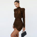 Billie Long Sleeve Sculpted Mini Dress