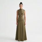 Borbála Fringed Top and Satin Skirt Set