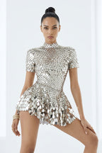 Cornelia Sea Shell Sequins Mini Dress
