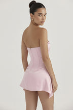 Draped Strapless Corset Dress