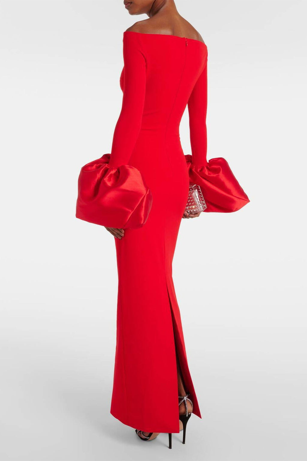 Virginia Off Shoulder Oversized Cuffs Maxi Dress — VELOU