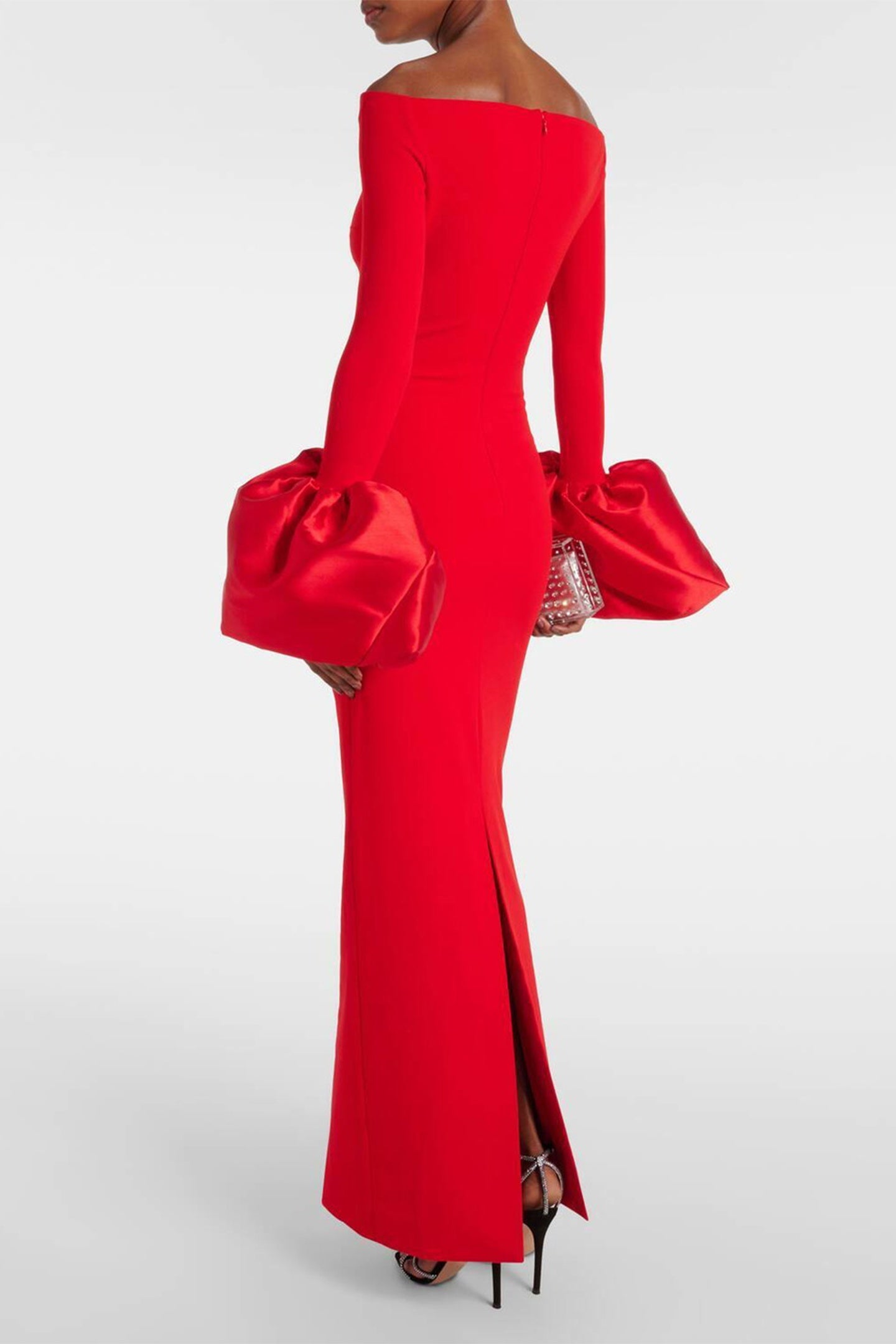 Virginia Off Shoulder Oversized Cuffs Maxi Dress — VELOU