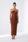 Elaina Halterneck Tassel Maxi Dress