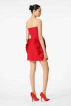 Eudora Flower Strapless Mini Dress