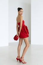 Eudora Flower Strapless Mini Dress