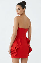 Eudora Flower Strapless Mini Dress