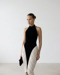 Francesca Halter Backless Pleated Midi Dress