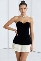Joa Pleated Hem Tube Mini Dress