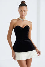 Joa Pleated Hem Tube Mini Dress