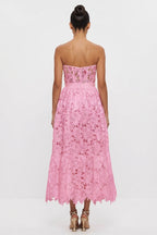 Lilly Lace Bustier Midi Dress