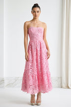Lilly Lace Bustier Midi Dress