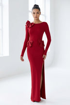 Lavele Red Bow Maxi Dress