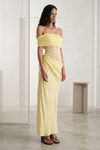 Leona Off Shoulder Sheer Maxi Dress