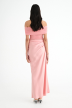 Leona Off Shoulder Sheer Maxi Dress