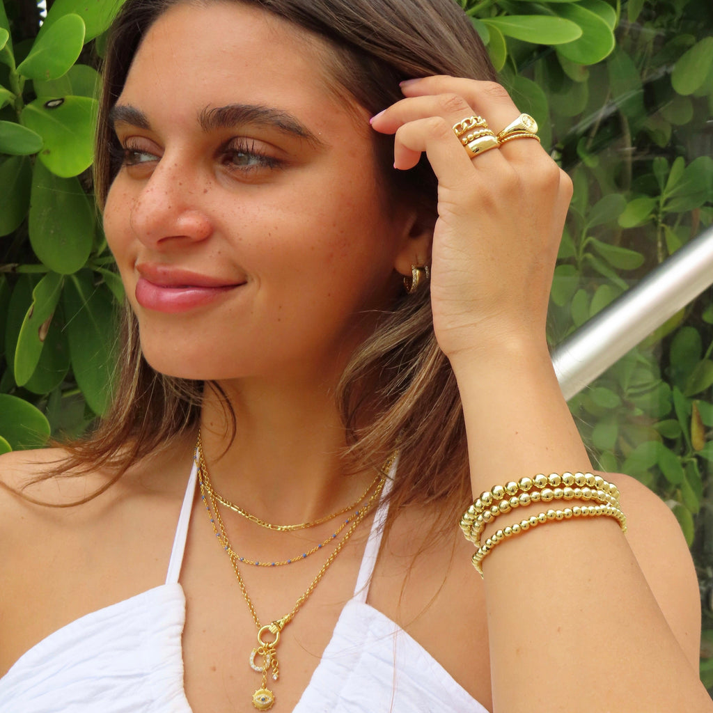 Mykonos Polished Bead Bracelet