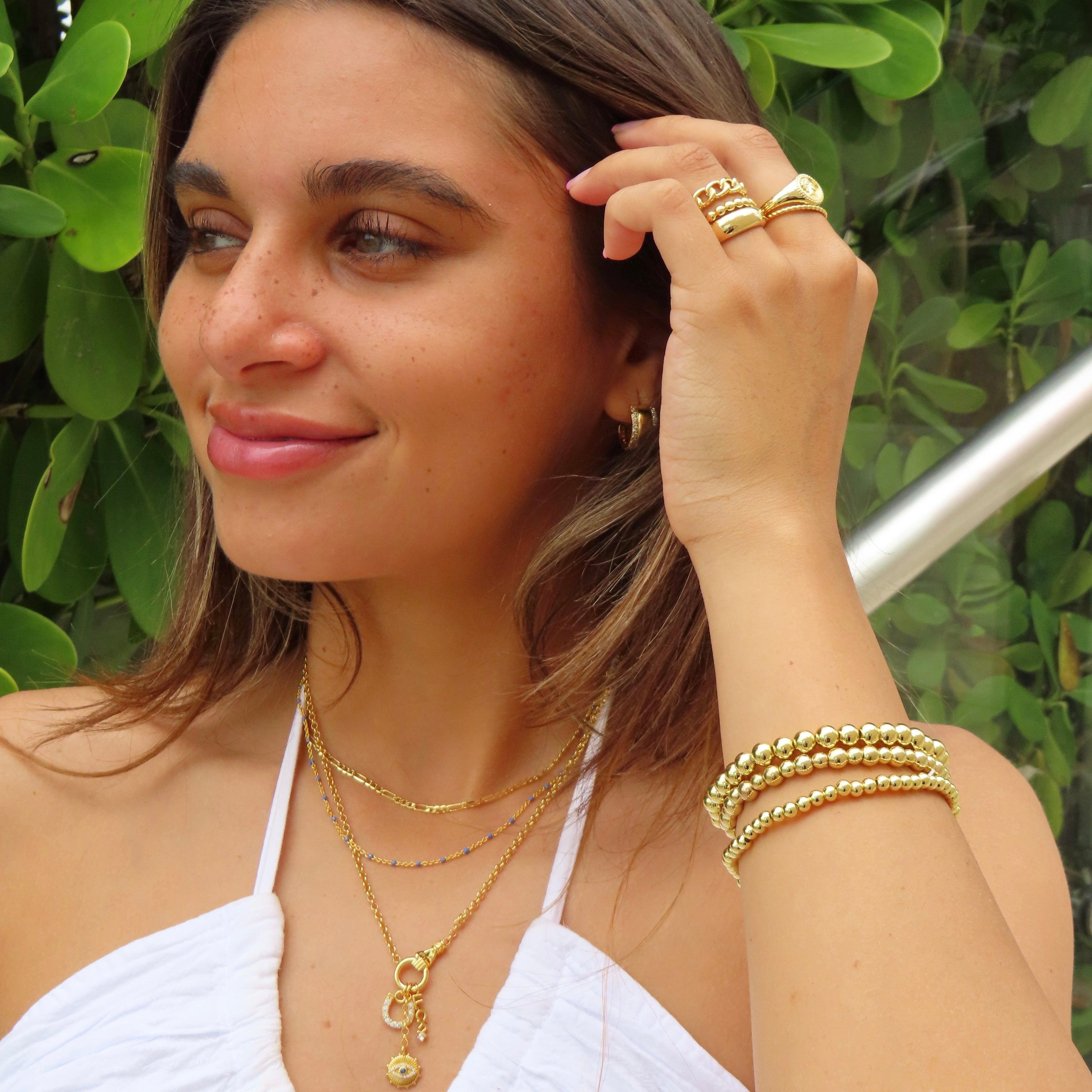 Mykonos Polished Bead Bracelet