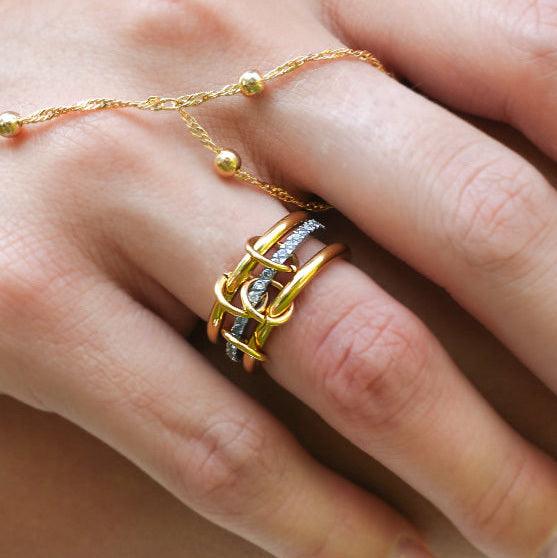 Esmé Viral Stacked Three-Ring Set